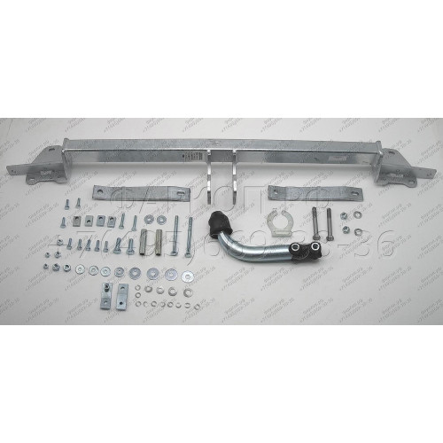 F070A GALIA Полностью оцинкованный фаркоп на FIAT Doblo 2001-2010. Тип шара: A. Невидимый вырез бампера. Нагрузки: 1500/60 кг, масса фаркопа 15,42 кг