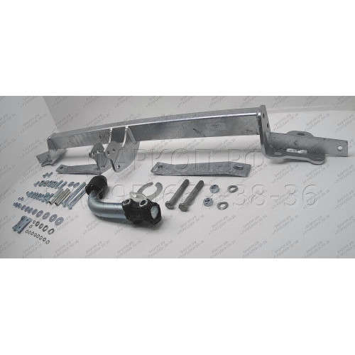F070A GALIA Полностью оцинкованный фаркоп на FIAT Doblo 2001-2010. Тип шара: A. Невидимый вырез бампера. Нагрузки: 1500/60 кг, масса фаркопа 15,42 кг