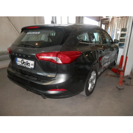 F135C GALIA Полностью оцинкованный фаркоп на Ford Focus 4 универсал 2018-. Тип шара: C (горизонтальный съемный). Невидимый вырез бампера. Нагрузки: 1800/100 к