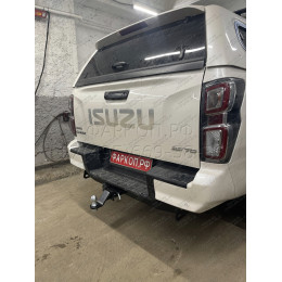 FA 0260-E Бизон Фаркоп на Isuzu D-MAX 2021- без подрезки бампера. Тип шара: E (легкосъемный шар под квадрат). Нагрузки: 3500/120 кг. Не комплектуется электрик