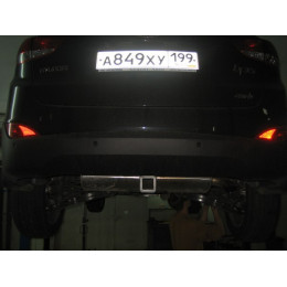 FA 0492-E Бизон Фаркоп на Hyundai ix35 2010-2015 без подрезки бампера. Тип шара: E (легкосъемный шар под квадрат). Нагрузки: 2800/120 кг. Не комплектуется электр