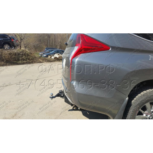 FA 1005-E Бизон Фаркоп на Mitsubishi Pajero Sport II 2008-2016, Mitsubishi Pajero Sport III 2016-2021 без подрезки бампера. Тип шара: E (легкосъемный шар под квадрат). Нагрузки: 3200/120 кг. Не комплектуется электрикой