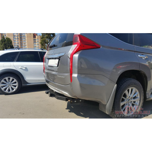 FA 1005-E Бизон Фаркоп на Mitsubishi Pajero Sport II 2008-2016, Mitsubishi Pajero Sport III 2016-2021 без подрезки бампера. Тип шара: E (легкосъемный шар под квадрат). Нагрузки: 3200/120 кг. Не комплектуется электрикой