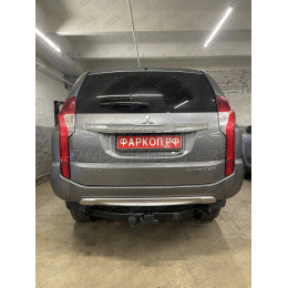 FA 1005-E Бизон Фаркоп на Mitsubishi Pajero Sport II 2008-2016, Mitsubishi Pajero Sport III 2016-2021 без подрезки бампера. Тип шара: E (легкосъемный шар под квадрат). Нагрузки: 3200/1