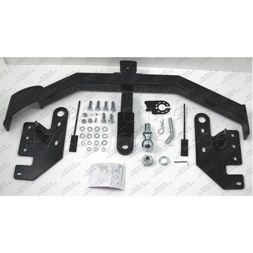 FA 1005-E Бизон Фаркоп на Mitsubishi Pajero Sport II 2008-2016, Mitsubishi Pajero Sport III 2016-2021 без подрезки бампера. Тип шара: E (легкосъемный шар под квадрат). Нагрузки: 3200/120 кг. Не комплектуется электрикой