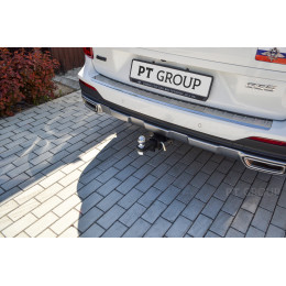 GAC-19-991122.00 PT GROUP Фаркоп на GAC GS8 2019-2023 без подрезки бампера. Тип шара: E (легкосъемный шар под квадрат). Нагрузки: 1100/75 кг, масса фаркопа 20,6 кг (без 