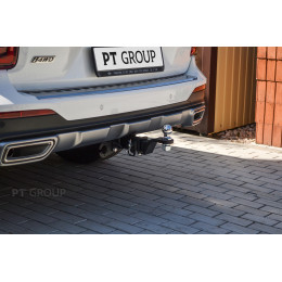 GAC-19-991122.00 PT GROUP Фаркоп на GAC GS8 2019-2023 без подрезки бампера. Тип шара: E (легкосъемный шар под квадрат). Нагрузки: 1100/75 кг, масса фаркопа 20,6 кг (без 