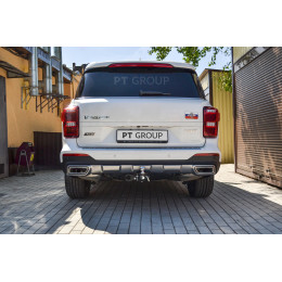 GAC-19-991122.00 PT GROUP Фаркоп на GAC GS8 2019-2023 без подрезки бампера. Тип шара: E (легкосъемный шар под квадрат). Нагрузки: 1100/75 кг, масса фаркопа 20,6 кг (без 