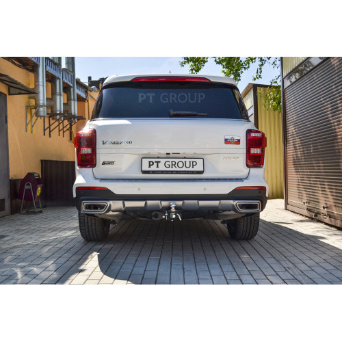 GAC-19-991122.00 PT GROUP Фаркоп на GAC GS8 2019-2023 без подрезки бампера. Тип шара: E (легкосъемный шар под квадрат). Нагрузки: 1100/75 кг, масса фаркопа 20,6 кг (без электрики в комплекте)