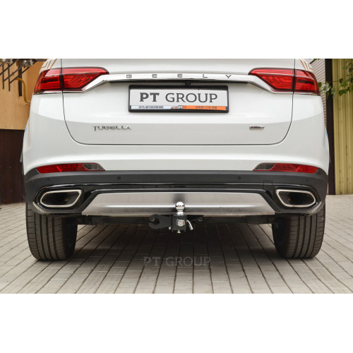 GTG-20-991122.00 PT GROUP Фаркоп на Geely Tugella 2020-2024, KnewStar 001 2024- без подрезки бампера. Тип шара: E (легкосъемный шар под квадрат). Нагрузки: 1000/75 кг, масса фаркопа 18,45 кг (без электрики в комплекте)