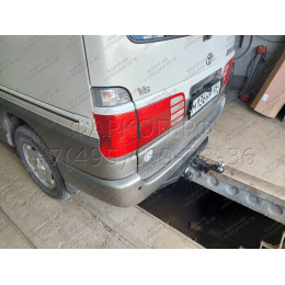 H.T53.E HALTY Фаркоп на Toyota Granvia 1995-2004, Toyota Grand Hiace 1999-2002, Toyota Hiace H12, H22, H18, H28 1995-2005 без подрезки бампера. Тип шара: E. Нагрузки: 750/75 кг, масса фаркопа 18,6 к