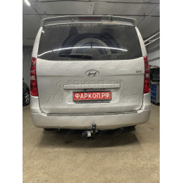 H214-A Лидер-плюс ТСУ для Hyundai Starex 2008-2018, Hyundai H1 2008-2018, 2018-2023 без снятия и выреза бампера. Нагрузки: 1500/75 кг, масса фаркопа 27,76 кг (без электрики в ко