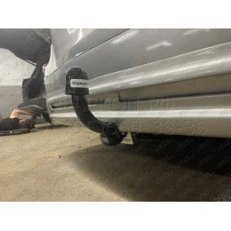 H214-A Лидер-плюс ТСУ для Hyundai Starex 2008-2018, Hyundai H1 2008-2018, 2018-2023 без снятия и выреза бампера. Нагрузки: 1500/75 кг, масса фаркопа 27,76 кг (без электрики в ко
