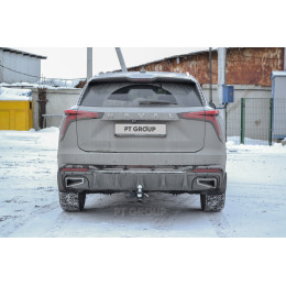 HFX-24-991122.00 PT GROUP Фаркоп на Haval F7 2024-, Haval F7x 2025- без подрезки бампера. Тип шара: E (легкосъемный шар под квадрат). Нагрузки: 1500/60 кг (без электрики в к