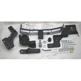 HSF-18-991124.00 PT GROUP Фаркоп с нержавеющей накладкой на Kia Sorento Prime рестайлинг 2018-2020, Hyundai Santa Fe 2018-2021 без подрезки бампера. Тип шара: E (легкосъемный ша