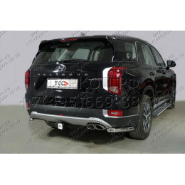 TCU00180 ТСС Фаркоп на Hyundai Palisade 2021-. Требуется подрезка бампера. Тип шара: E (шаровый узел под американский квадрат). Нагрузки: 2000/100 кг