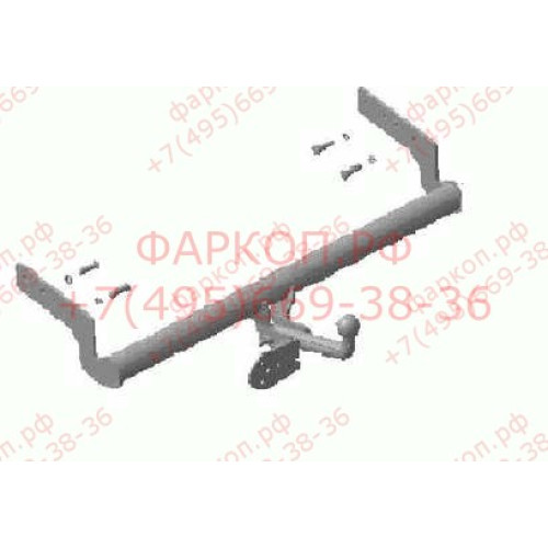 HY 01 AVTOS Фаркоп на Hyundai Accent седан 2000-2006 без подрезки бампера. Тип шара: A. Нагрузки: 1100/75 кг, масса фаркопа 12 кг (без электрики в комплекте)