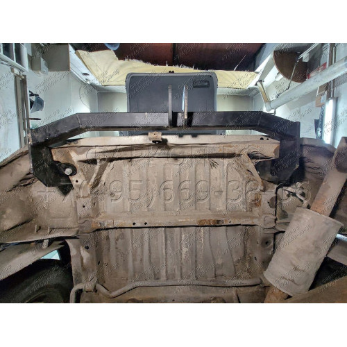 H.T57.A HALTY Фаркоп на Toyota Hiace Regius, Toyota Regius, Toyota Touring Hiace 1997-2002 без подрезки бампера. Тип шара: A. Нагрузки: 750/75 кг, масса фаркопа 12,9 кг