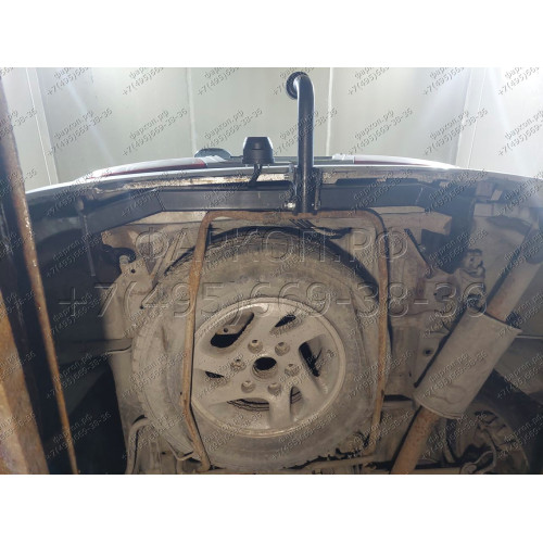 H.T57.A HALTY Фаркоп на Toyota Hiace Regius, Toyota Regius, Toyota Touring Hiace 1997-2002 без подрезки бампера. Тип шара: A. Нагрузки: 750/75 кг, масса фаркопа 12,9 кг