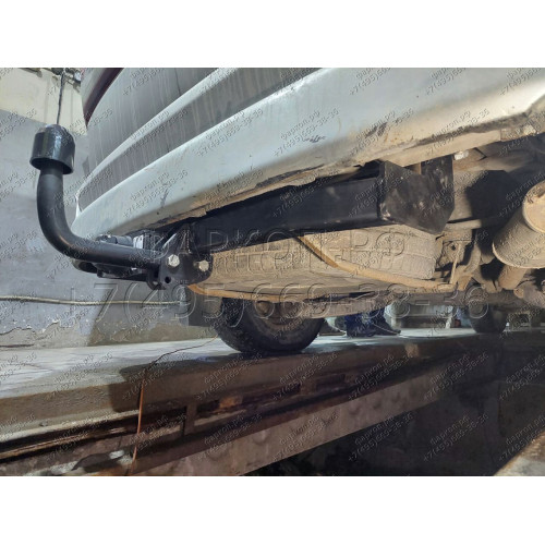 H.T57.A HALTY Фаркоп на Toyota Hiace Regius, Toyota Regius, Toyota Touring Hiace 1997-2002 без подрезки бампера. Тип шара: A. Нагрузки: 750/75 кг, масса фаркопа 12,9 кг