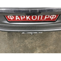 TCU00279 ТСС Фаркоп на Mitsubishi Pajero Sport 2021- с накладкой с надписью Pajero Sport без подрезки бампера. Тип шара: E (шаровый узел под американский квадрат). Н