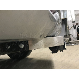 TCU00279 ТСС Фаркоп на Mitsubishi Pajero Sport 2021- с накладкой с надписью Pajero Sport без подрезки бампера. Тип шара: E (шаровый узел под американский квадрат). Н