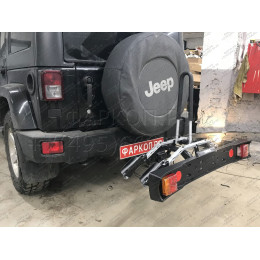 J008A GALIA Полностью оцинкованный фаркоп на Jeep Wrangler JK 2007-2018, JL 2018-. Подрозетник убирается за бампер. Тип шара: A. Установка без снятия и выреза бам