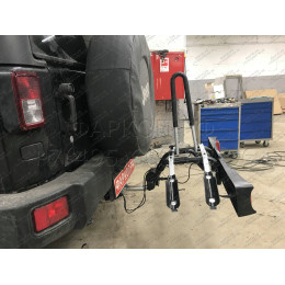 J008A GALIA Полностью оцинкованный фаркоп на Jeep Wrangler JK 2007-2018, JL 2018-. Подрозетник убирается за бампер. Тип шара: A. Установка без снятия и выреза бам