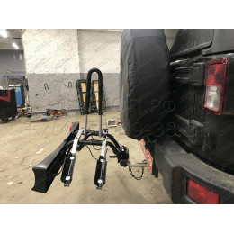 J008A GALIA Полностью оцинкованный фаркоп на Jeep Wrangler JK 2007-2018, JL 2018-. Подрозетник убирается за бампер. Тип шара: A. Установка без снятия и выреза бам
