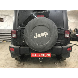 J008A GALIA Полностью оцинкованный фаркоп на Jeep Wrangler JK 2007-2018, JL 2018-. Подрозетник убирается за бампер. Тип шара: A. Установка без снятия и выреза бам
