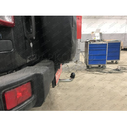 J008A GALIA Полностью оцинкованный фаркоп на Jeep Wrangler JK 2007-2018, JL 2018-. Подрозетник убирается за бампер. Тип шара: A. Установка без снятия и выреза бам