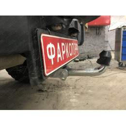 J008A GALIA Полностью оцинкованный фаркоп на Jeep Wrangler JK 2007-2018, JL 2018-. Подрозетник убирается за бампер. Тип шара: A. Установка без снятия и выреза бам