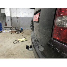 S109A GALIA Полностью оцинкованный фаркоп на Ssang Yong Rexton 2 2006-2012, Rexton W 2012-2017. Тип шара: A. Невидимый вырез бампера. Нагрузки: 3500/140 кг, масса фаркопа 18,52
