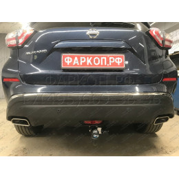 4379-A ORIS Фаркоп на Nissan Murano Z52 2016-2024 без выреза в бампере. Тип шара: A. Нагрузки: 2000/100 кг, масса фаркопа 23,2 кг (без электрики в комплекте)