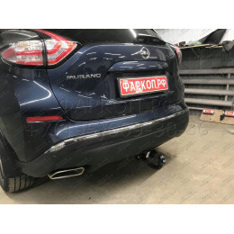 4379-A ORIS Фаркоп на Nissan Murano Z52 2016-2024 без выреза в бампере. Тип шара: A. Нагрузки: 2000/100 кг, масса фаркопа 23,2 кг (без электрики в комплекте)