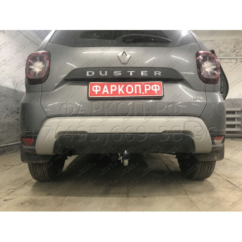 D041A GALIA Полностью оцинкованный фаркоп на Renault Duster 2WD, 4WD 2010-2015, 2015-2021, Renault Duster 2 2021-2022, Nissan Terrano 2014-2022. Тип шара: A. Невидимый вырез бампера. Нагрузки: 1600/75 кг, масса фаркопа 14,02 кг
