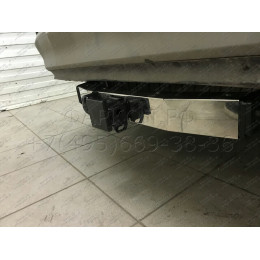 HSF-18-991124.00 PT GROUP Фаркоп с нержавеющей накладкой на Kia Sorento Prime рестайлинг 2018-2020, Hyundai Santa Fe 2018-2021 без подрезки бампера. Тип шара: E (легкосъемный ша