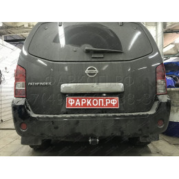 N041C GALIA Полностью оцинкованный фаркоп на Nissan Pathfinder R51 2004-2014. Подрозетник убирается за бампер. Тип шара: C (горизонтальный съемный). Невидимый в