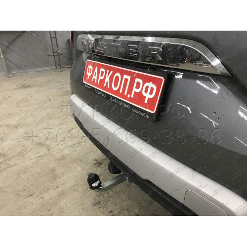 D041A GALIA Полностью оцинкованный фаркоп на Renault Duster 2WD, 4WD 2010-2015, 2015-2021, Renault Duster 2 2021-2022, Nissan Terrano 2014-2022. Тип шара: A. Невидимый вырез бампера. Нагрузки: 1600/75 кг, масса фаркопа 14,02 кг