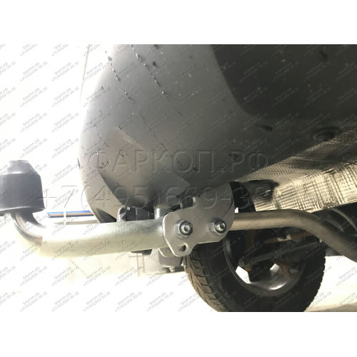 D041A GALIA Полностью оцинкованный фаркоп на Renault Duster 2WD, 4WD 2010-2015, 2015-2021, Renault Duster 2 2021-2022, Nissan Terrano 2014-2022. Тип шара: A. Невидимый вырез бампера. Нагрузки: 1600/75 кг, масса фаркопа 14,02 кг