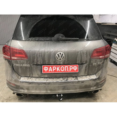 V052A GALIA Полностью оцинкованный фаркоп на Audi Q7 2006-2015, Porsche Cayenne 2002-2010, 2010-2018, Volkswagen Touareg 2002-2010, 2010-2018. Тип шара: A. Минимальная подрезка бампера. Нагрузки: 3500/140 кг, масса фаркопа 16,87 кг