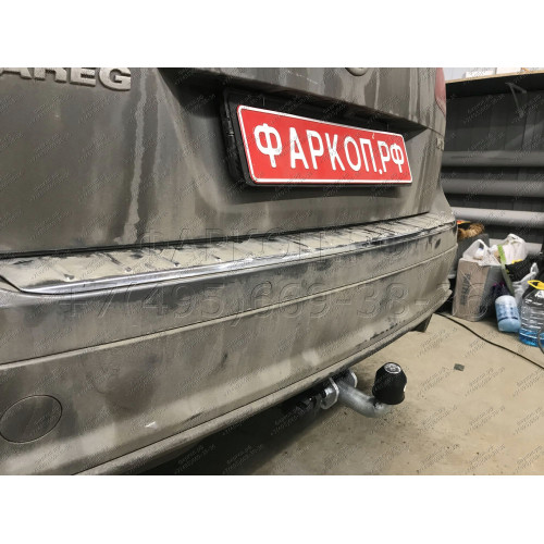 V052A GALIA Полностью оцинкованный фаркоп на Audi Q7 2006-2015, Porsche Cayenne 2002-2010, 2010-2018, Volkswagen Touareg 2002-2010, 2010-2018. Тип шара: A. Минимальная подрезка бампера. Нагрузки: 3500/140 кг, масса фаркопа 16,87 кг