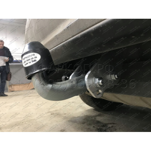 V052A GALIA Полностью оцинкованный фаркоп на Audi Q7 2006-2015, Porsche Cayenne 2002-2010, 2010-2018, Volkswagen Touareg 2002-2010, 2010-2018. Тип шара: A. Минимальная подрезка бампера. Нагрузки: 3500/140 кг, масса фаркопа 16,87 кг