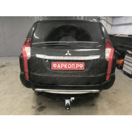 FA 1005-E Бизон Фаркоп на Mitsubishi Pajero Sport II 2008-2016, Mitsubishi Pajero Sport III 2016-2021 без подрезки бампера. Тип шара: E (легкосъемный шар под квадрат). Нагрузки: 3200/1