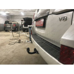 T-170 STEINHOF Фаркоп на Toyota Land Cruiser 200 2008-2021, Lexus LX 2008-2021. Требуется подрезка бампера. Тип шара: A. Нагрузки: 3500/140 кг, масса фаркопа 9,9 кг (без электрики 