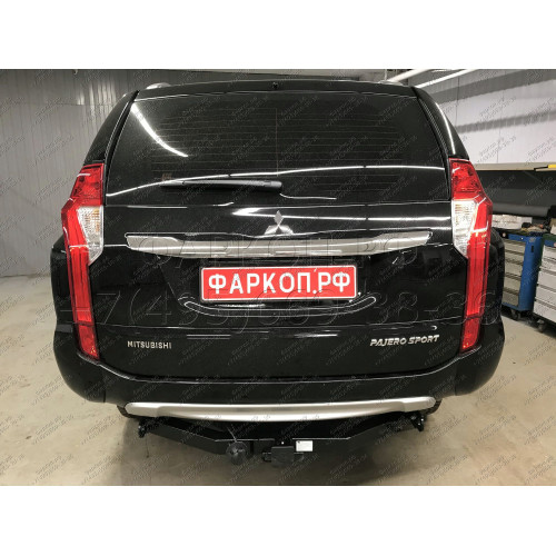 FA 1005-E Бизон Фаркоп на Mitsubishi Pajero Sport II 2008-2016, Mitsubishi Pajero Sport III 2016-2021 без подрезки бампера. Тип шара: E (легкосъемный шар под квадрат). Нагрузки: 3200/120 кг. Не комплектуется электрикой