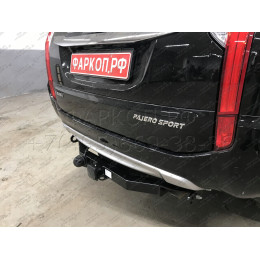 FA 1005-E Бизон Фаркоп на Mitsubishi Pajero Sport II 2008-2016, Mitsubishi Pajero Sport III 2016-2021 без подрезки бампера. Тип шара: E (легкосъемный шар под квадрат). Нагрузки: 3200/1