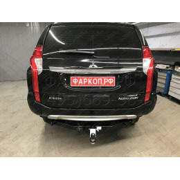 FA 1005-E Бизон Фаркоп на Mitsubishi Pajero Sport II 2008-2016, Mitsubishi Pajero Sport III 2016-2021 без подрезки бампера. Тип шара: E (легкосъемный шар под квадрат). Нагрузки: 3200/1