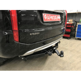 FA 1005-E Бизон Фаркоп на Mitsubishi Pajero Sport II 2008-2016, Mitsubishi Pajero Sport III 2016-2021 без подрезки бампера. Тип шара: E (легкосъемный шар под квадрат). Нагрузки: 3200/1