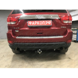 J010A GALIA Полностью оцинкованный фаркоп на Jeep Grand Cherokee WK2 2010-2021. Тип шара: A. Установка без выреза бампера. Нагрузки: 3500/175 кг, масса фаркопа 16,62 кг